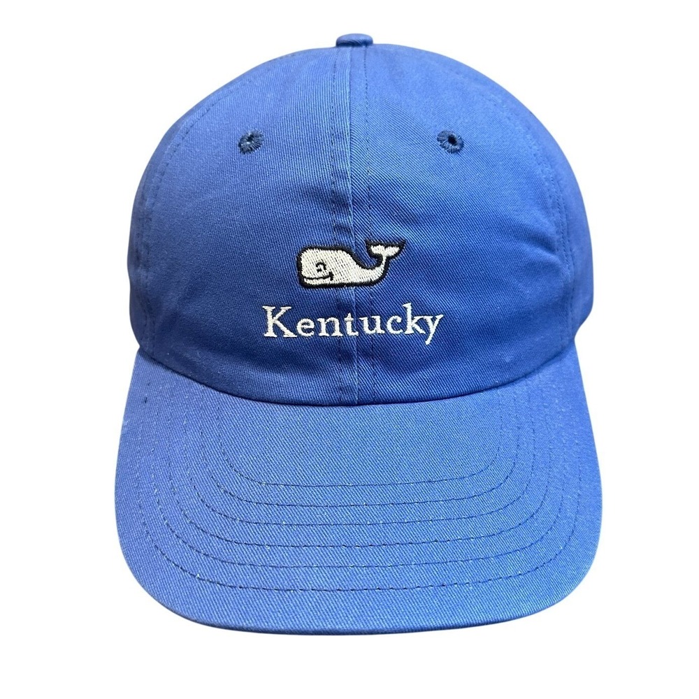 Vineyard Vines Hat Kentucky Whale Logo Baseball Cap Blue Adjustable Men's Dad